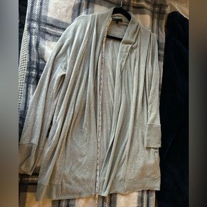 Light green open sweater